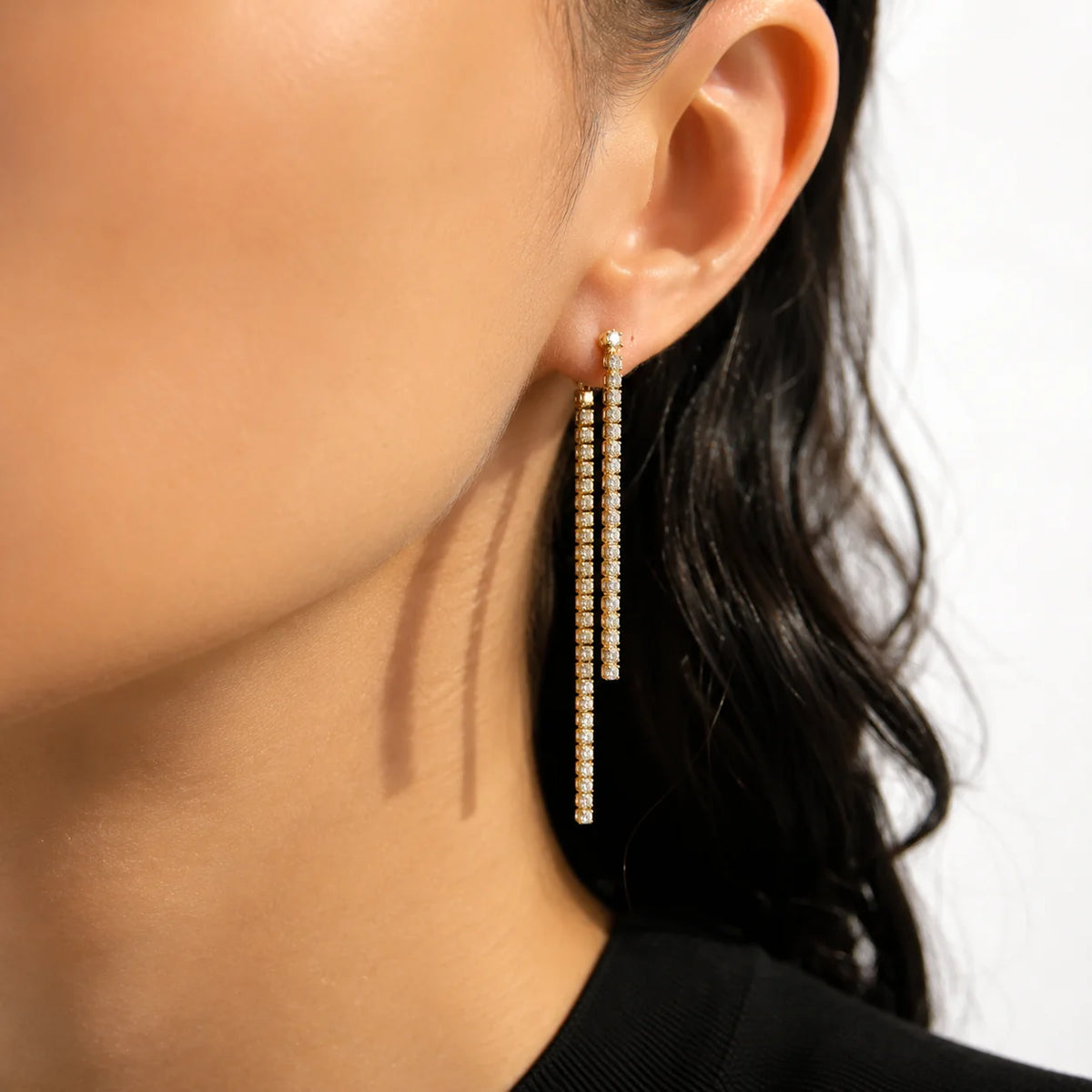 Double Line Diamond Drops