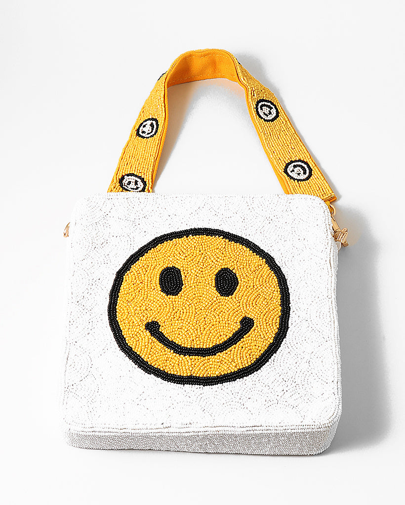 Happy Face Beaded Bag
