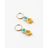 Ceramic Pineapple Mini Hoops