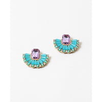 Turquoise & Purple Studs