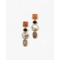 Multi Stone Fall Earrings