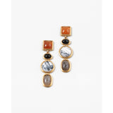 Multi Stone Fall Earrings