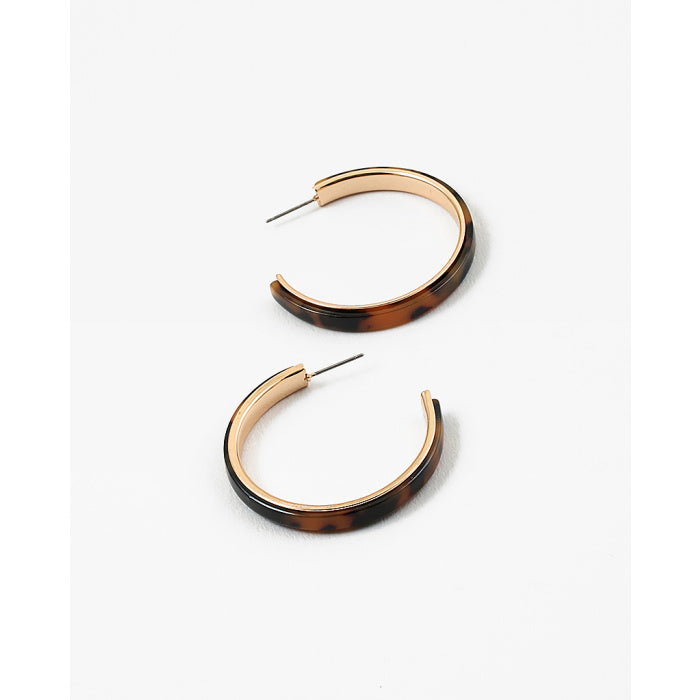 Tortoise and Gold Hoops