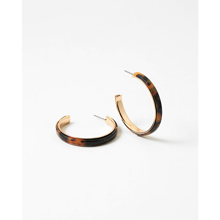 Tortoise and Gold Hoops