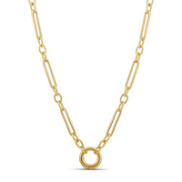 Paper Clip Charm Necklace
