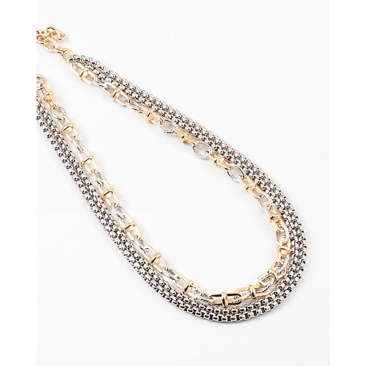 2-Tone Mixed Metal Necklace