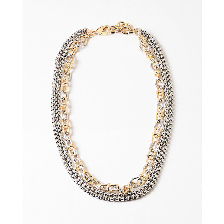 2-Tone Mixed Metal Necklace