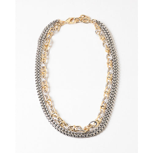 2-Tone Mixed Metal Necklace