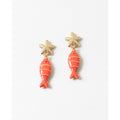 Fish Earrings with Starfish Stud