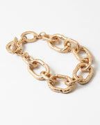 Hammered Gold Toggle Bracelet