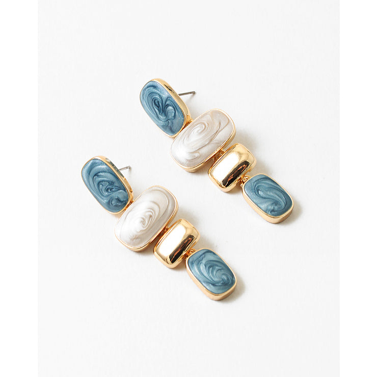 Blue Love Statement Earrings