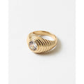 Fluted Gold Dome Ring