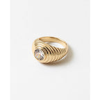 Fluted Gold Dome Ring