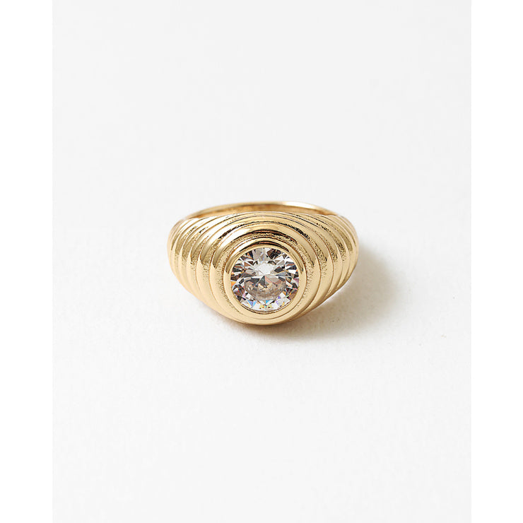 Fluted Gold Dome Ring