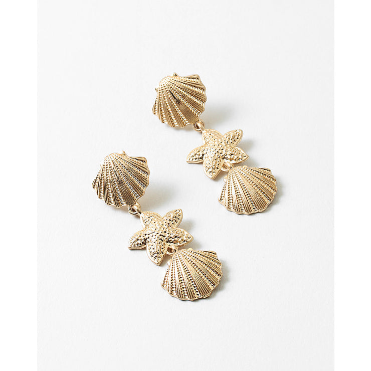 Gold Sealife Earrings