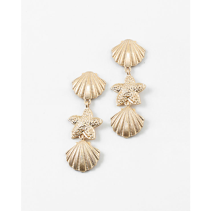 Gold Sealife Earrings