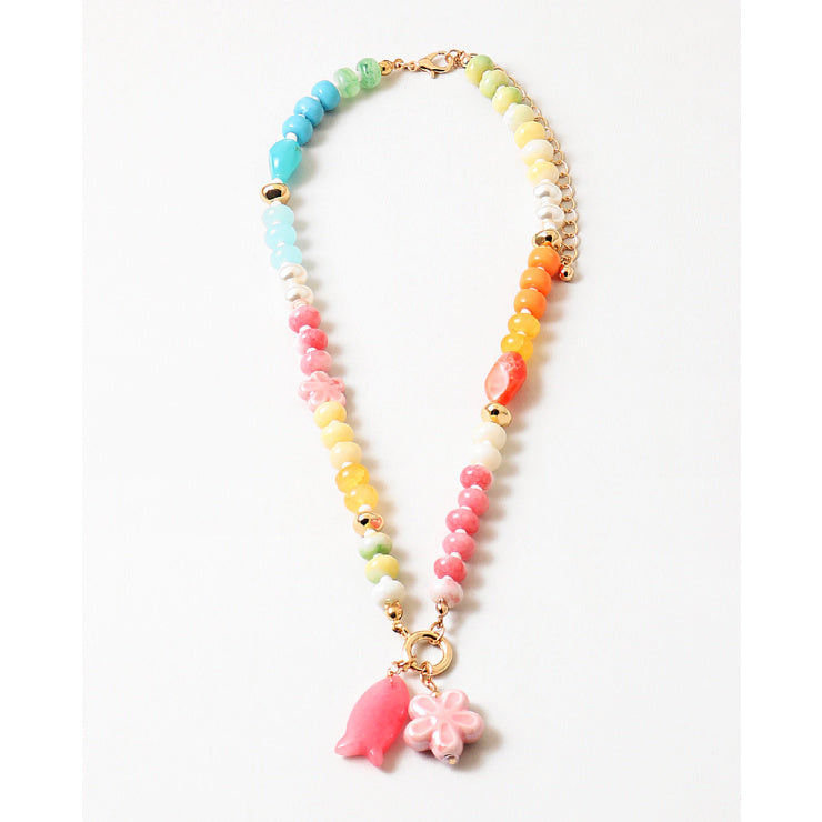 Rainbow Fish Charm Necklace