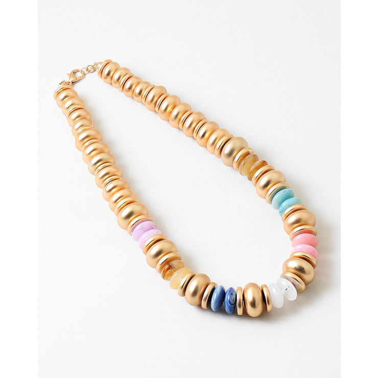 Gold and Pastel Statement Necklace