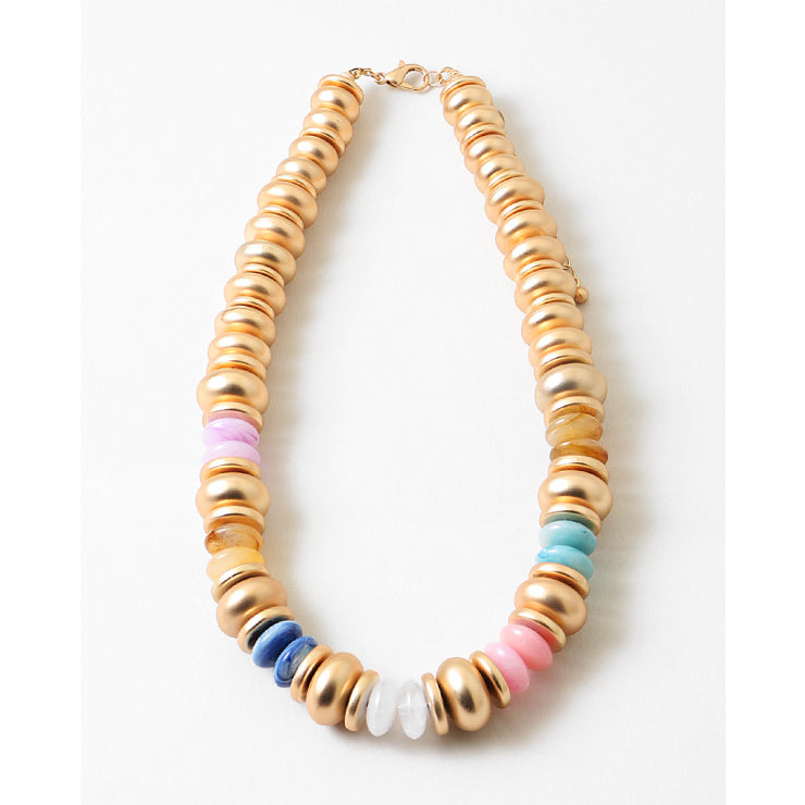 Gold and Pastel Statement Necklace