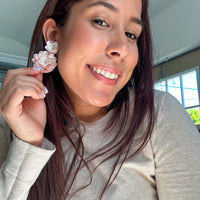 Sequined Flower Earrings