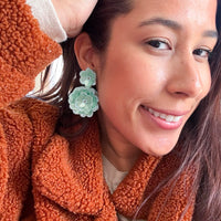 Sequined Flower Earrings
