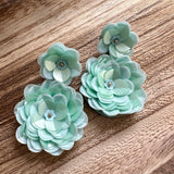 Sequined Flower Earrings