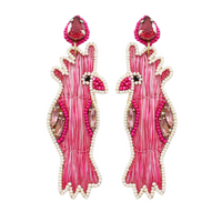 Pink Parrot Earrings