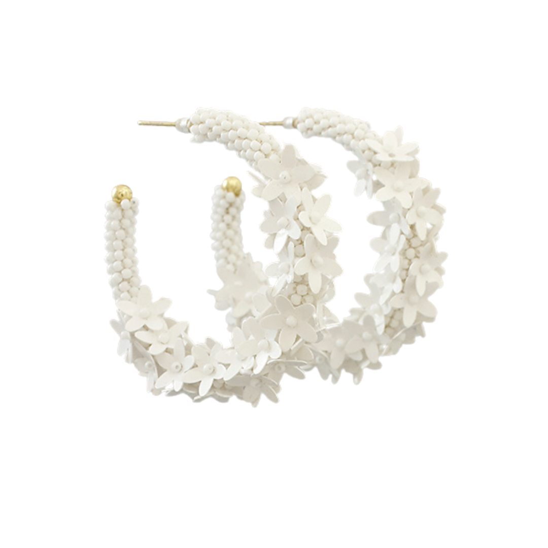 Bloom Beaded Hoops