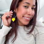 Glass Heart Hoops