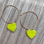 Glass Heart Hoops