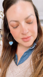 Glass Heart Hoops