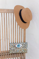 Sequined Evil Eye Clutch