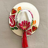Hand Painted Hat - Hearts