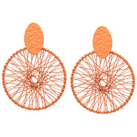 Wire Wrapped Disk Earrings
