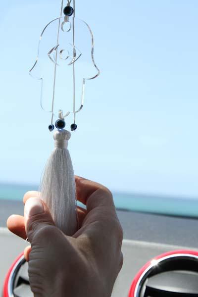 Acrylic Hamsa Car Charm