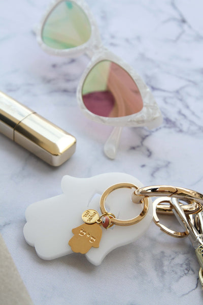 Stylish Luck Hamsa - White