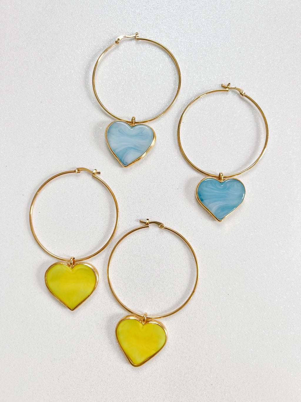 Glass Heart Hoops