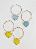 Glass Heart Hoops