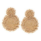 Double Round Beaded Earrings
