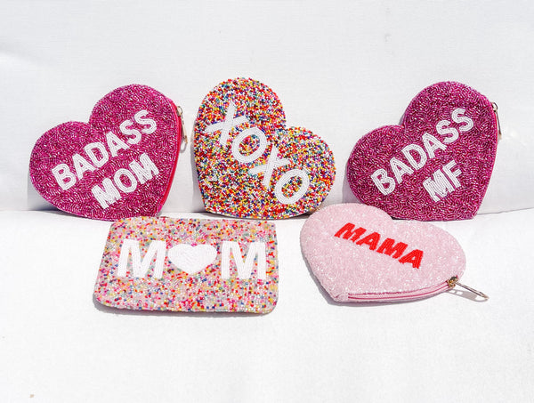 Mama's Love Beaded Coin Purse