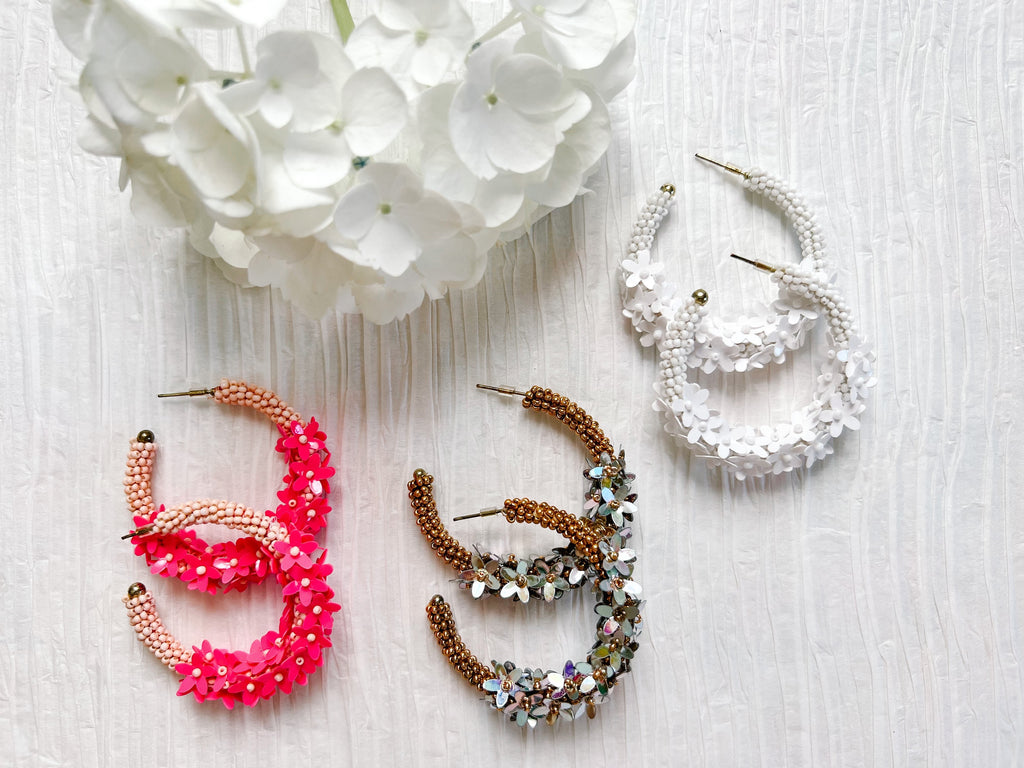 Bloom Beaded Hoops