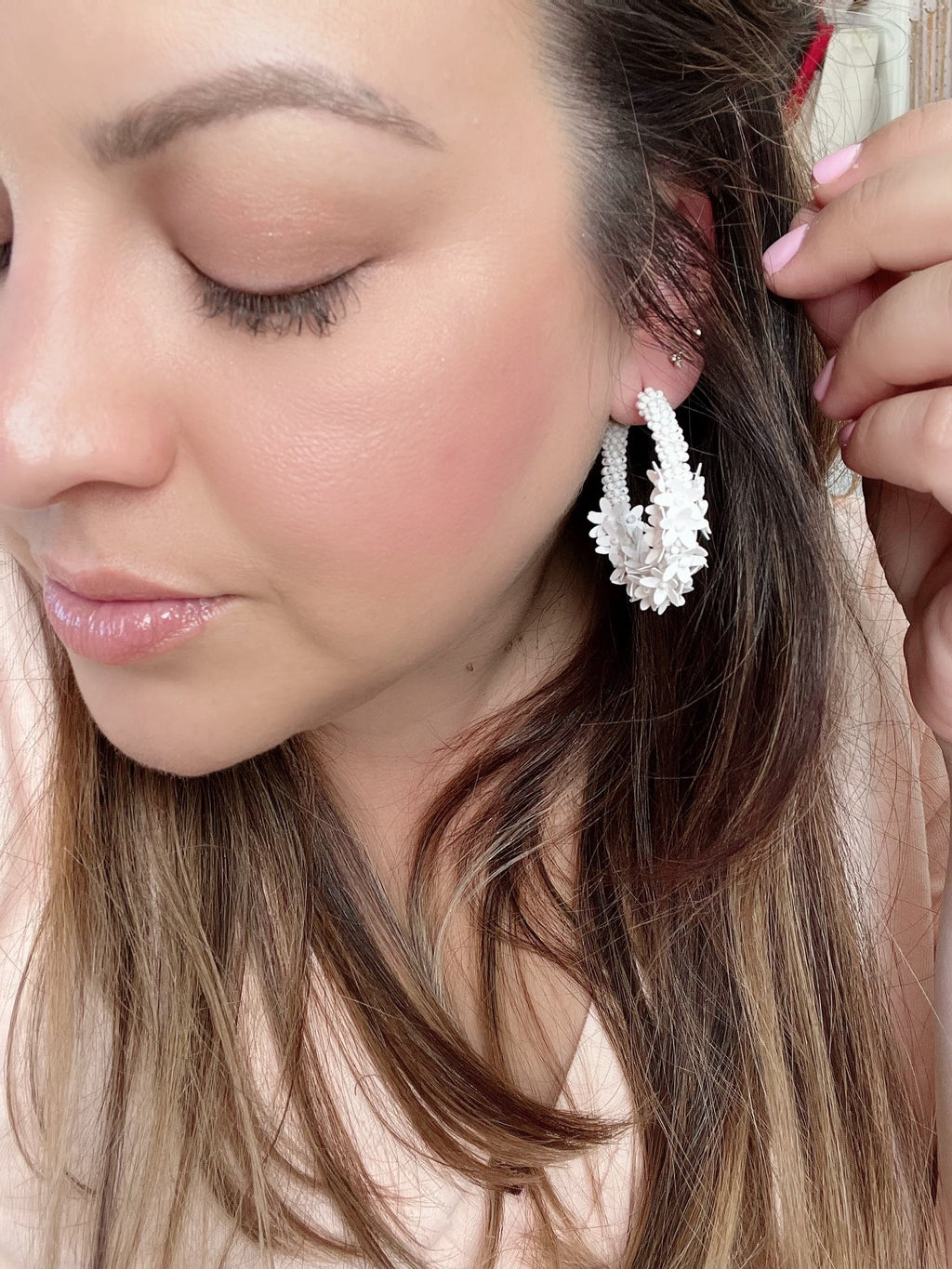 Bloom Beaded Hoops