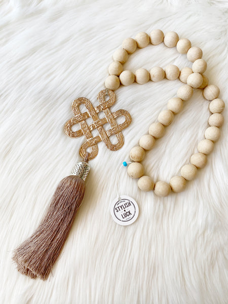 Endless Love Knot - Boho Wood Beads