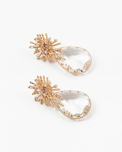 Gold Lucite Statement Earrings